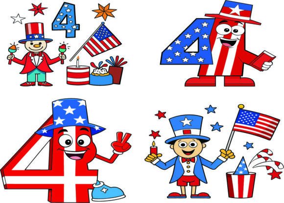 4th of July on Vector Illustration