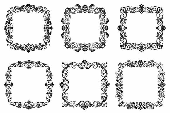 Abstract Borders and Frames: Elevate Your Design Projects with Elegant Vector Ornamental Designs