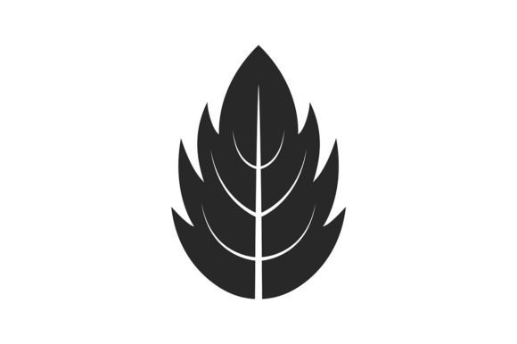 Black Leaf Vector Illustration