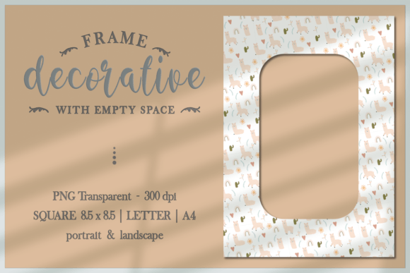 Boho Llama - FRAME PNG: A Strategic Tool for Creative Expression and Branding