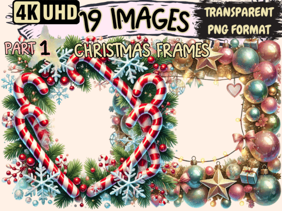 Christmas Frames Clipart P1: A Creative Resource for Holiday Design