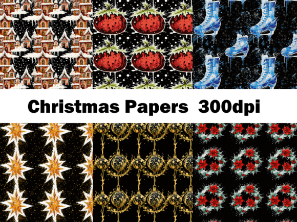 Christmas Papers: Festive Digital Designs for Creative Projects