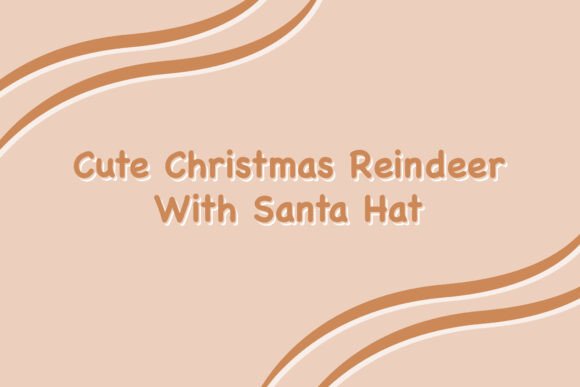 Cute Christmas Reindeer with Santa Hat: A Festive Vector Illustration for All Your Holiday Needs