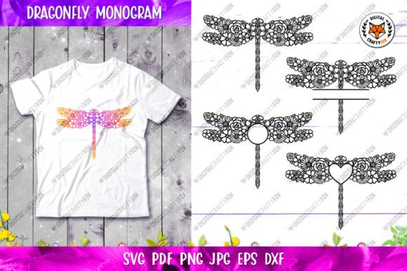 Dragonfly Monogram SVG: Creative Designs for Textiles and More