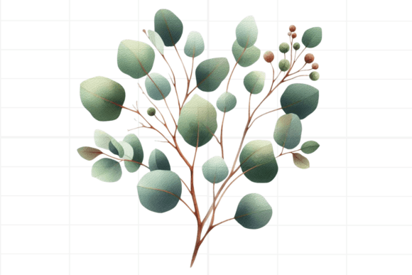 Eucalyptus Clipart. Watercolor Greenery: A Versatile Design Element