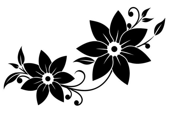 Floral Corner Design Ornament: A Touch of Elegance for Your Creative Projects