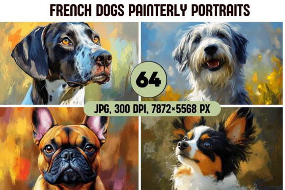 French Dogs Painterly Portraits: A Celebration of Canine Elegance