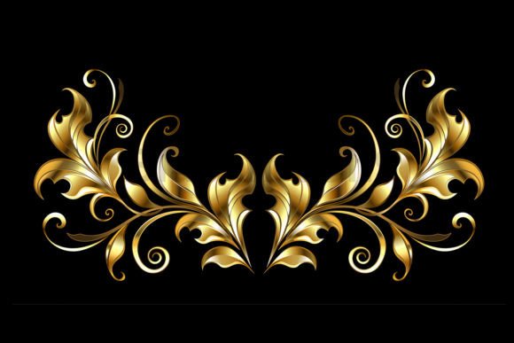Gold Symmetrical Border: A Timeless Addition to Creative and Professional Workflows