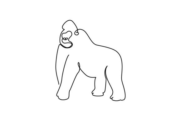 Gorilla Continuous Line Art and Gorilla Line Design: Minimalist Silhouettes for Modern Creativity