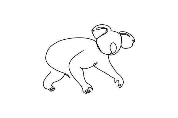 Koala Continuous Line Art