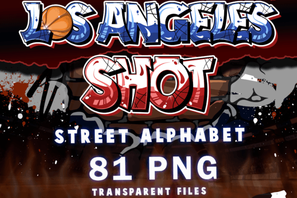 Los Angeles Shot Street Alphabet, 81 PNG for Creative and Practical Use