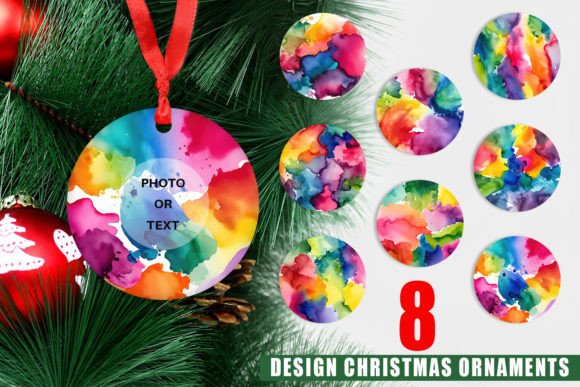Ornament Colorful Watercolor Christmas Ornaments: A Creative and Practical Design for Holiday Decor