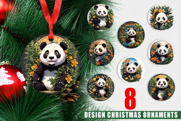 Ornament Cute Panda: A Whimsical Addition to Your Christmas Decor