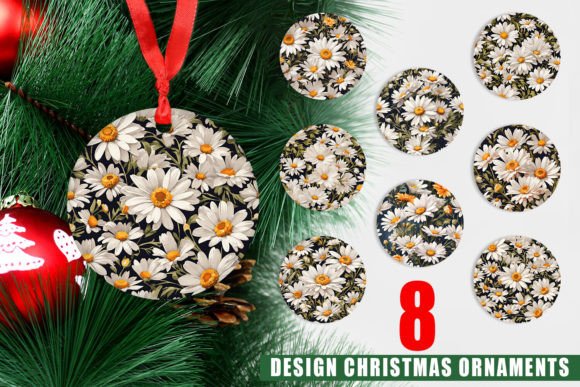 Ornament Daisies Pattern: A Creative Addition to Your Christmas Decor