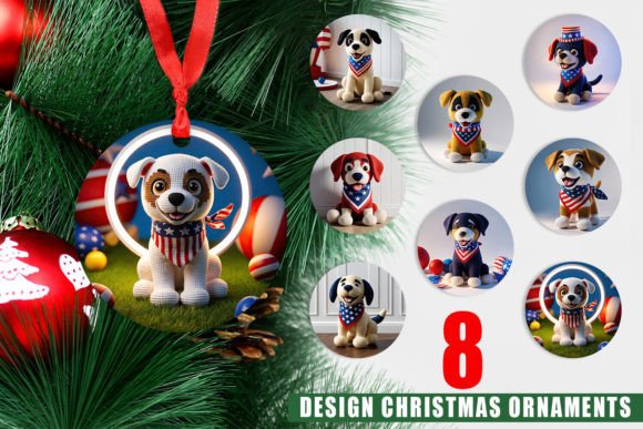 Ornament Patriotic Puppy Crochet: A Unique Way to Decorate Your Christmas Tree