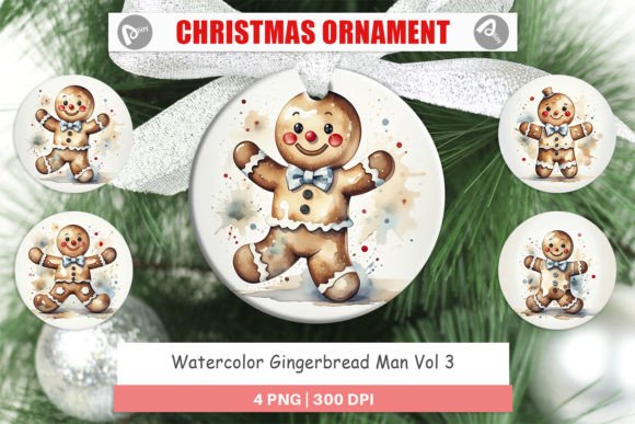 Ornament Watercolor Gingerbread Man: A Unique Christmas Design