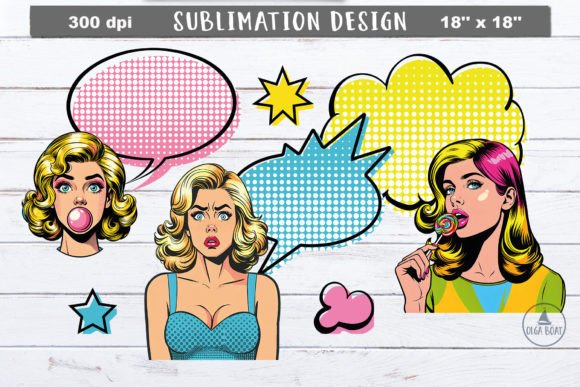 Pop Art Girl Clipart Png Сomic Girl Face: A Versatile Design for Creative Projects