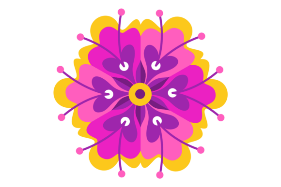 Spring Flowers Icon. Retro Flower Clip a: A Versatile Design Asset for Creative Projects