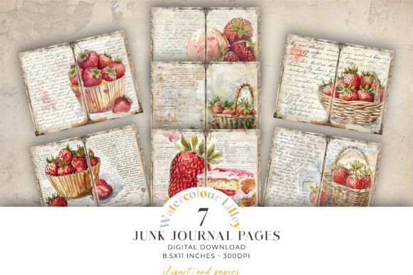 Strawberry Junk Journal Pages: A Sweet Way to Express Creativity