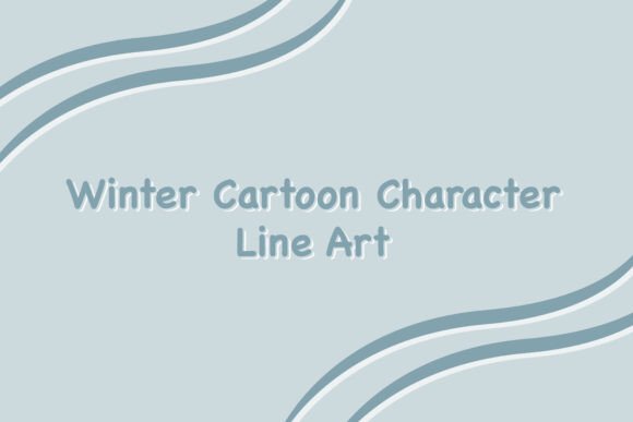 Winter Cartoon Character Line Art: A Versatile Design for Creative Projects